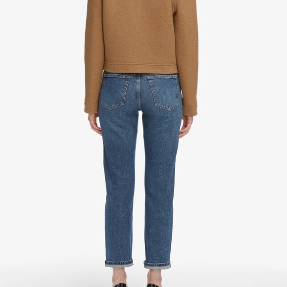 NWOT  Frame Denim The Borrowed Jeans Size: 27 Blue, Mid-Rise, Straight - Picture 9 of 11